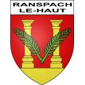 Pegatinas escudo de armas de Ranspach-le-Haut adhesivo de la etiqueta engomada