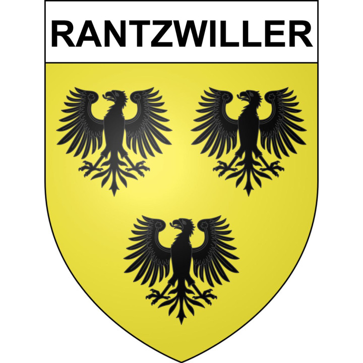 Pegatinas escudo de armas de Rantzwiller adhesivo de la etiqueta engomada