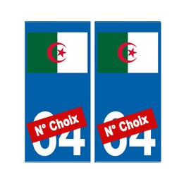 Algérie numéro choix autocollant plaque