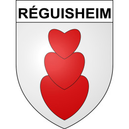 Pegatinas escudo de armas de Réguisheim adhesivo de la etiqueta engomada