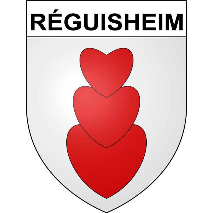 Pegatinas escudo de armas de Réguisheim adhesivo de la etiqueta engomada