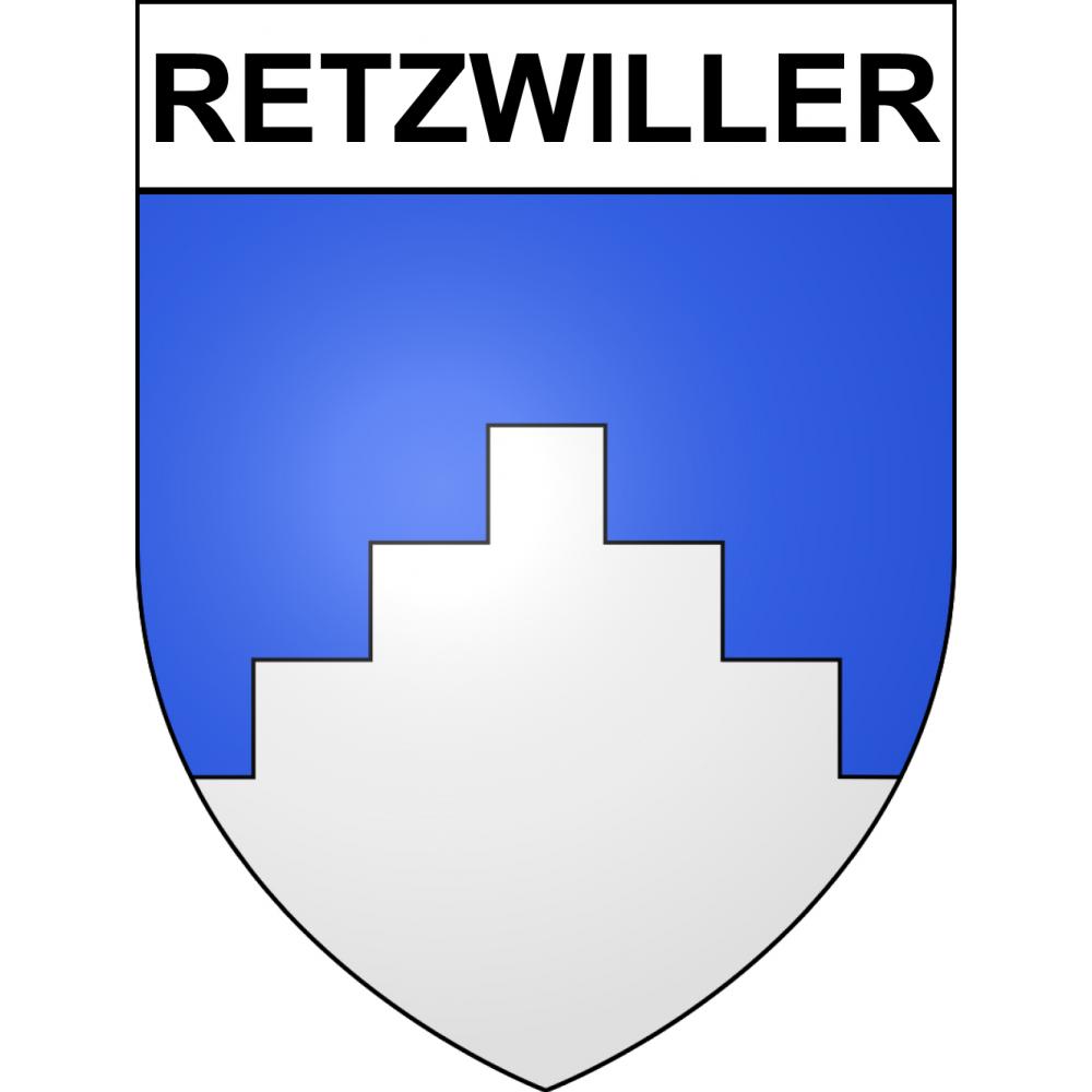 Pegatinas escudo de armas de Retzwiller adhesivo de la etiqueta engomada