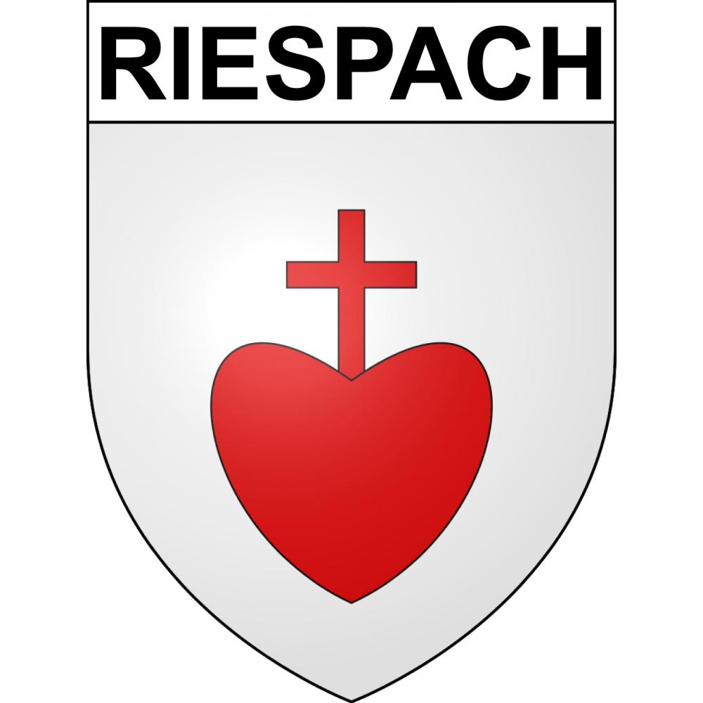 Pegatinas escudo de armas de Riespach adhesivo de la etiqueta engomada