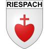 Pegatinas escudo de armas de Riespach adhesivo de la etiqueta engomada
