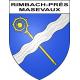 Pegatinas escudo de armas de Rimbach-près-Masevaux adhesivo de la etiqueta engomada