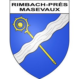 Pegatinas escudo de armas de Rimbach-près-Masevaux adhesivo de la etiqueta engomada