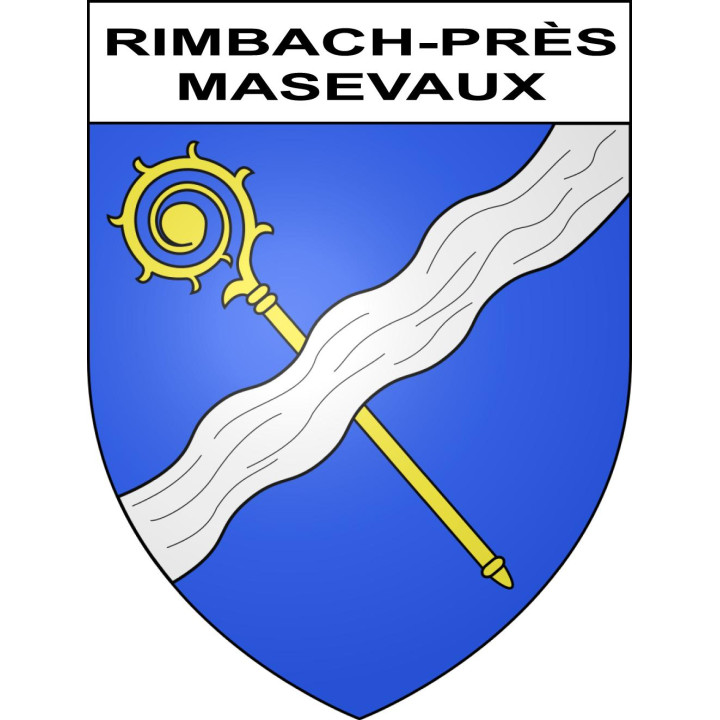 Pegatinas escudo de armas de Rimbach-près-Masevaux adhesivo de la etiqueta engomada