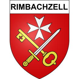 Pegatinas escudo de armas de Rimbachzell adhesivo de la etiqueta engomada