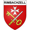 Pegatinas escudo de armas de Rimbachzell adhesivo de la etiqueta engomada
