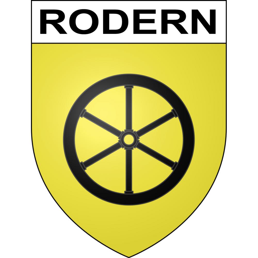 Pegatinas escudo de armas de Rodern adhesivo de la etiqueta engomada