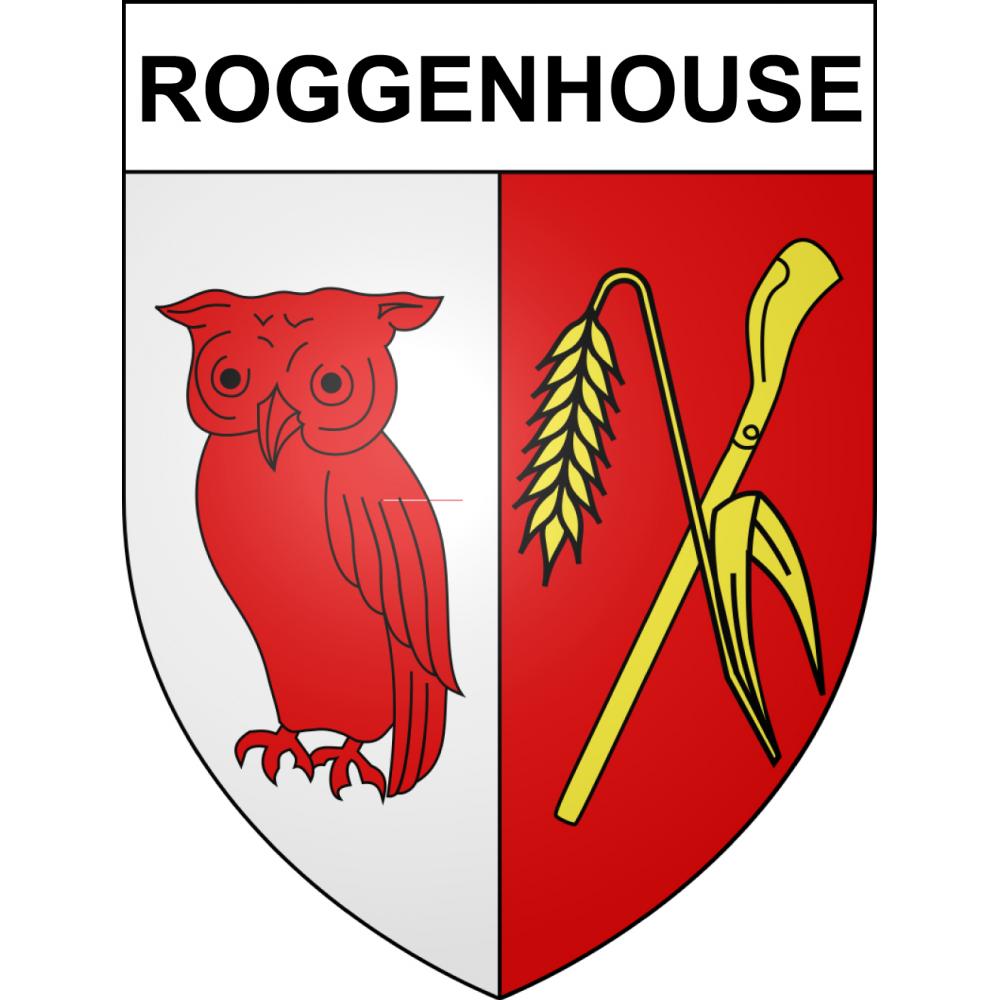 Roggenhouse 68 ville sticker blason écusson autocollant adhésif