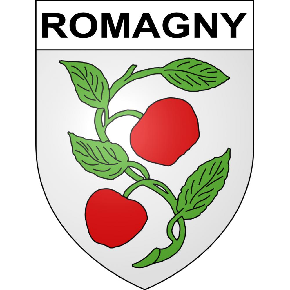 Romagny Sticker wappen, gelsenkirchen, augsburg, klebender aufkleber