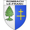 Pegatinas escudo de armas de Rombach-le-Franc adhesivo de la etiqueta engomada