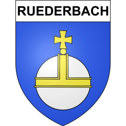 Ruederbach 68 ville sticker blason écusson autocollant adhésif