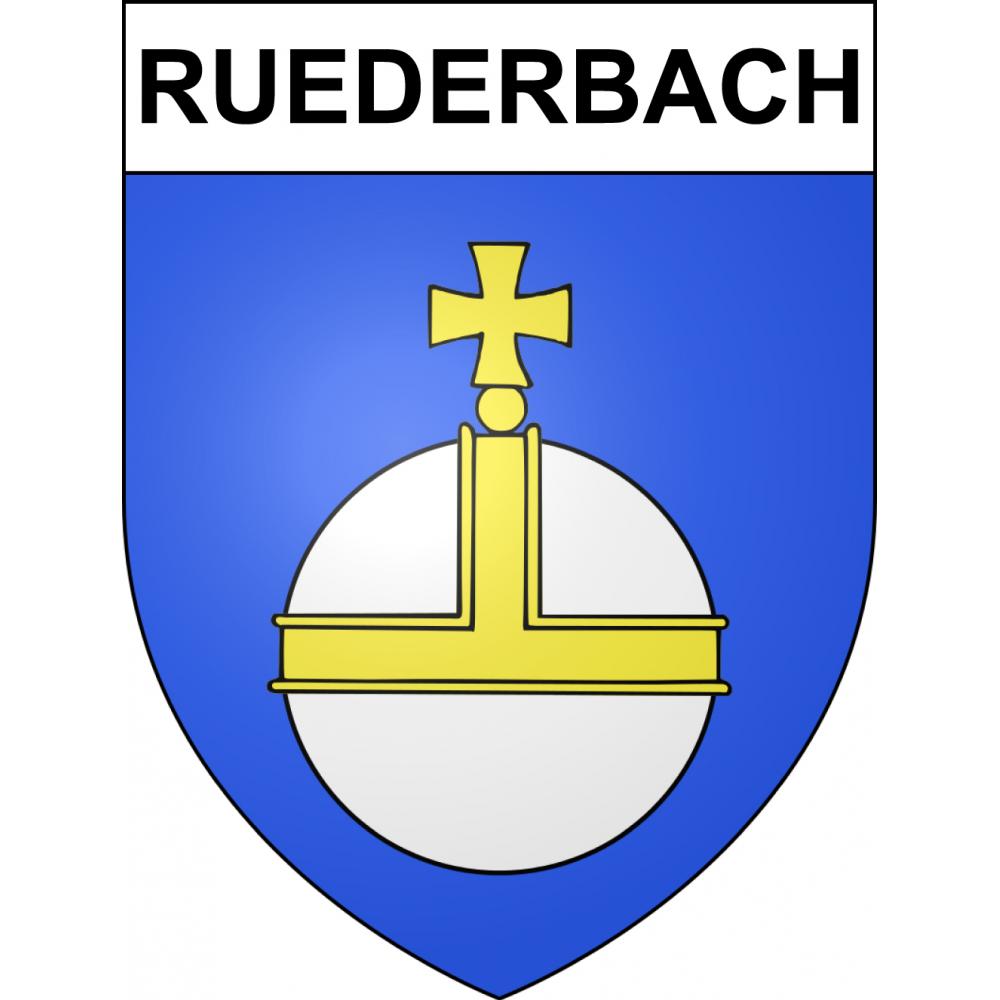 Pegatinas escudo de armas de Ruederbach adhesivo de la etiqueta engomada