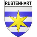 Pegatinas escudo de armas de Rustenhart adhesivo de la etiqueta engomada