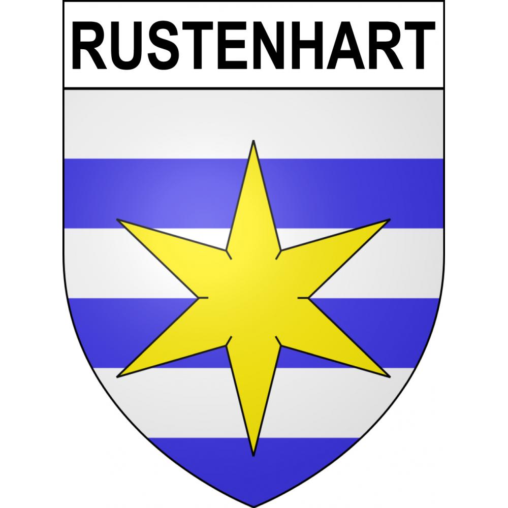 Rustenhart 68 ville sticker blason écusson autocollant adhésif