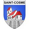 Pegatinas escudo de armas de Saint-Cosme adhesivo de la etiqueta engomada