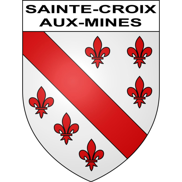Pegatinas escudo de armas de Sainte-Croix-aux-Mines adhesivo de la etiqueta engomada