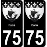 75 Paris adesivo piastra di registrazione city