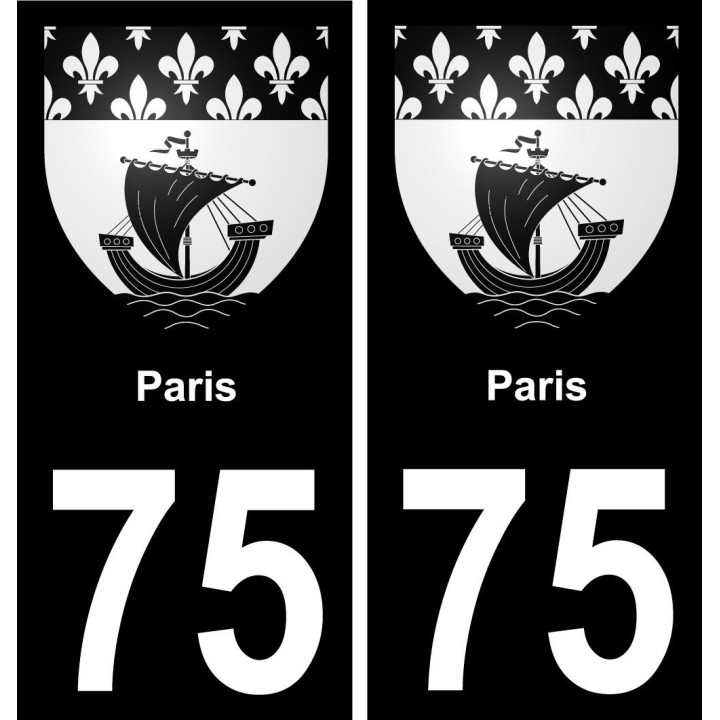 75 Paris-aufkleber plakette ez stadt