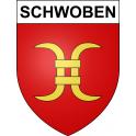 Pegatinas escudo de armas de Schwoben adhesivo de la etiqueta engomada