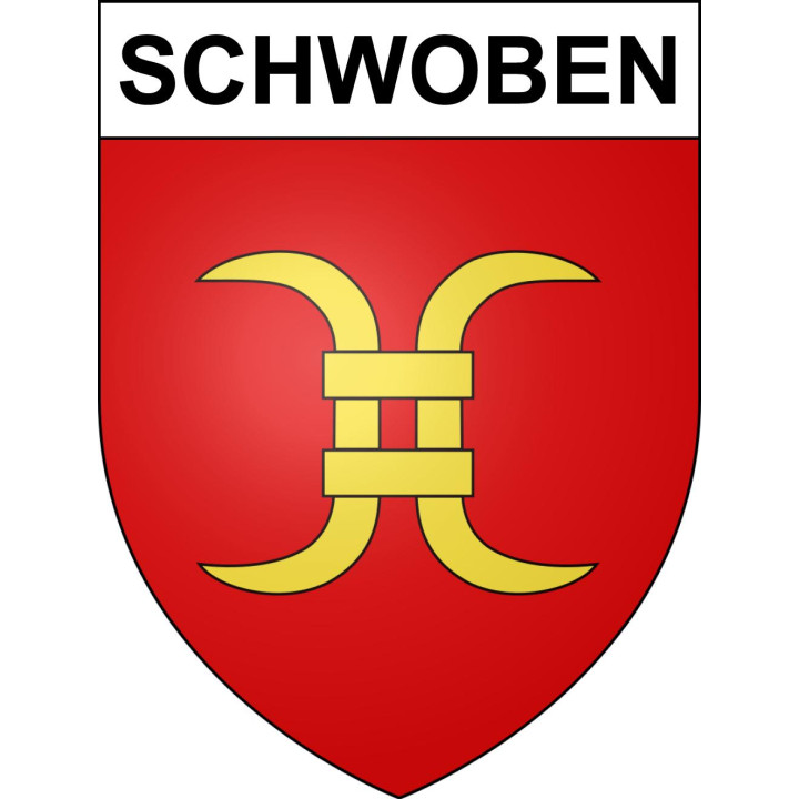 Pegatinas escudo de armas de Schwoben adhesivo de la etiqueta engomada