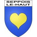 Pegatinas escudo de armas de Seppois-le-Haut adhesivo de la etiqueta engomada