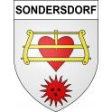 Pegatinas escudo de armas de Sondersdorf adhesivo de la etiqueta engomada