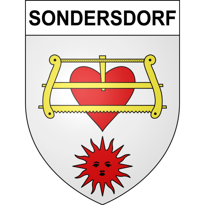 Sondersdorf 68 ville sticker blason écusson autocollant adhésif