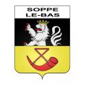 Pegatinas escudo de armas de Soppe-le-Bas adhesivo de la etiqueta engomada