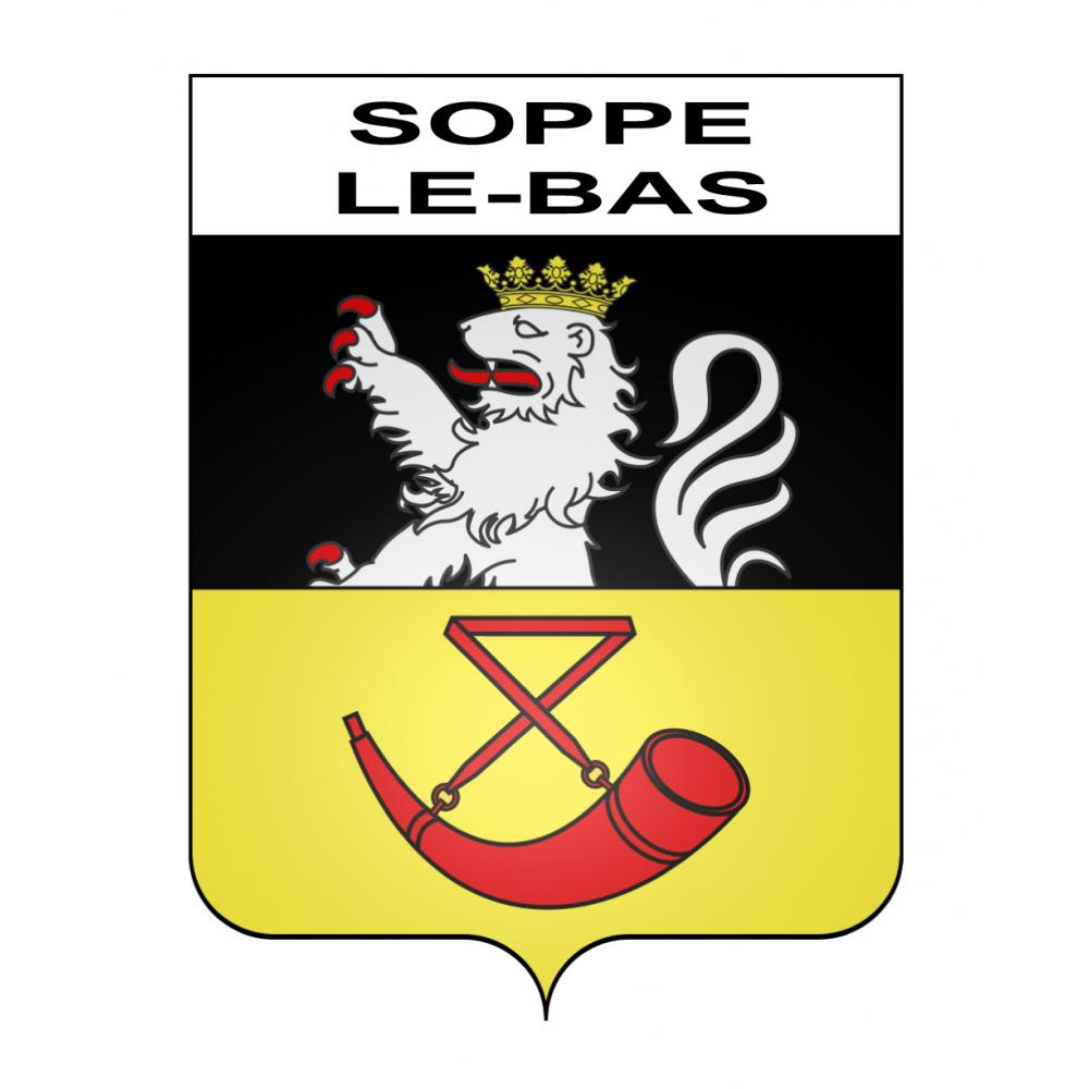 Soppe-le-Bas Sticker wappen, gelsenkirchen, augsburg, klebender aufkleber