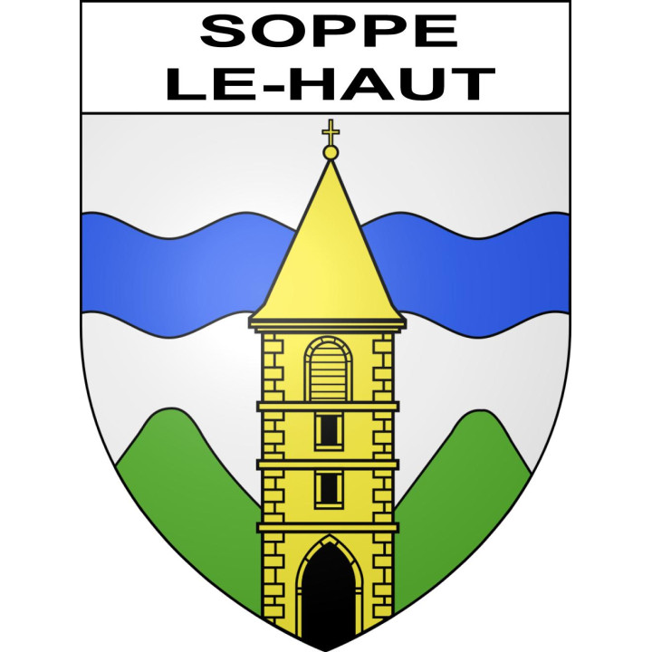 Soppe-le-Haut Sticker wappen, gelsenkirchen, augsburg, klebender aufkleber