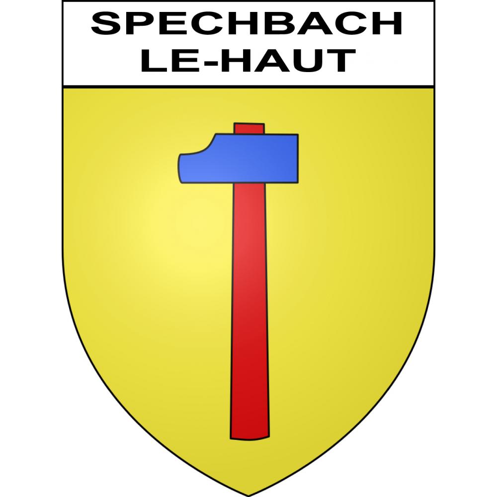Pegatinas escudo de armas de Spechbach-le-Haut adhesivo de la etiqueta engomada