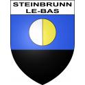 Pegatinas escudo de armas de Steinbrunn-le-Bas adhesivo de la etiqueta engomada