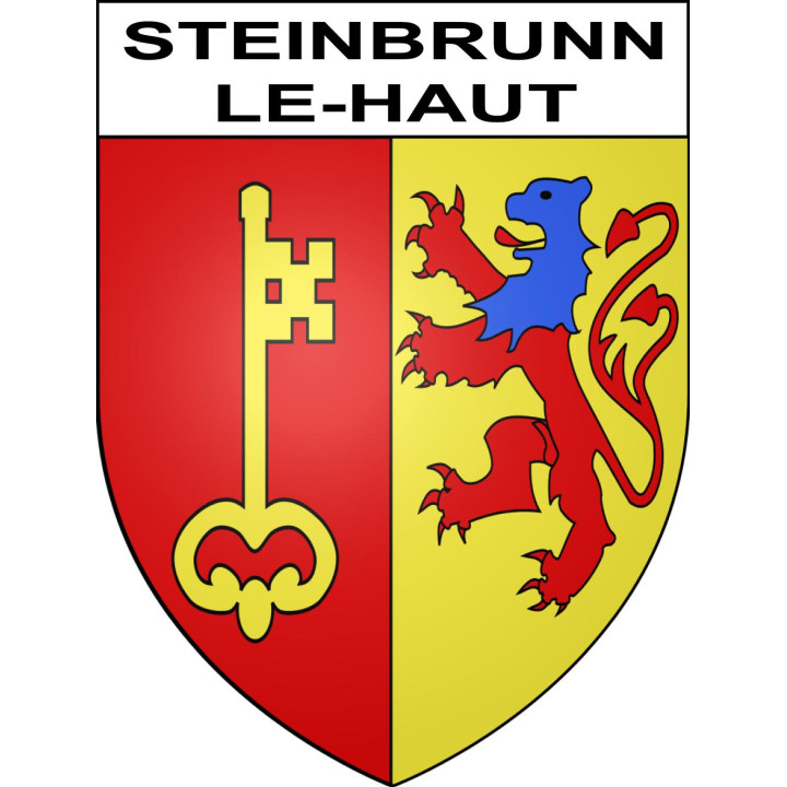 Pegatinas escudo de armas de Steinbrunn-le-Haut adhesivo de la etiqueta engomada