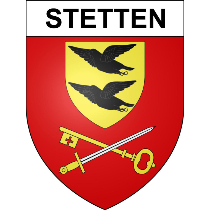 Stetten 68 ville sticker blason écusson autocollant adhésif