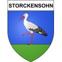 Pegatinas escudo de armas de Storckensohn adhesivo de la etiqueta engomada