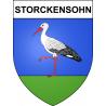 Pegatinas escudo de armas de Storckensohn adhesivo de la etiqueta engomada