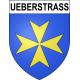 Ueberstrass Sticker wappen, gelsenkirchen, augsburg, klebender aufkleber