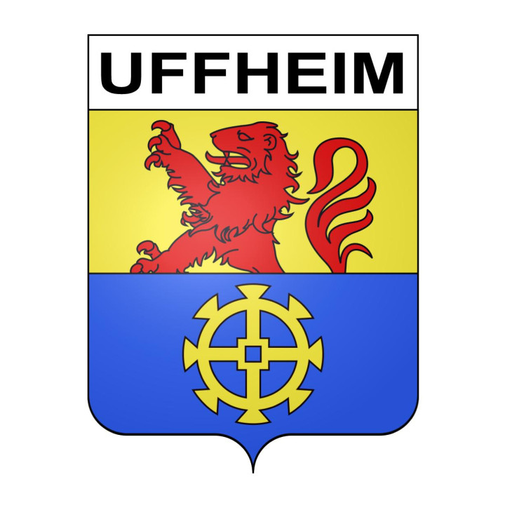 Pegatinas escudo de armas de Uffheim adhesivo de la etiqueta engomada