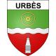 Urbès 68 ville sticker blason écusson autocollant adhésif