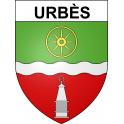 Stickers coat of arms Urbès adhesive sticker