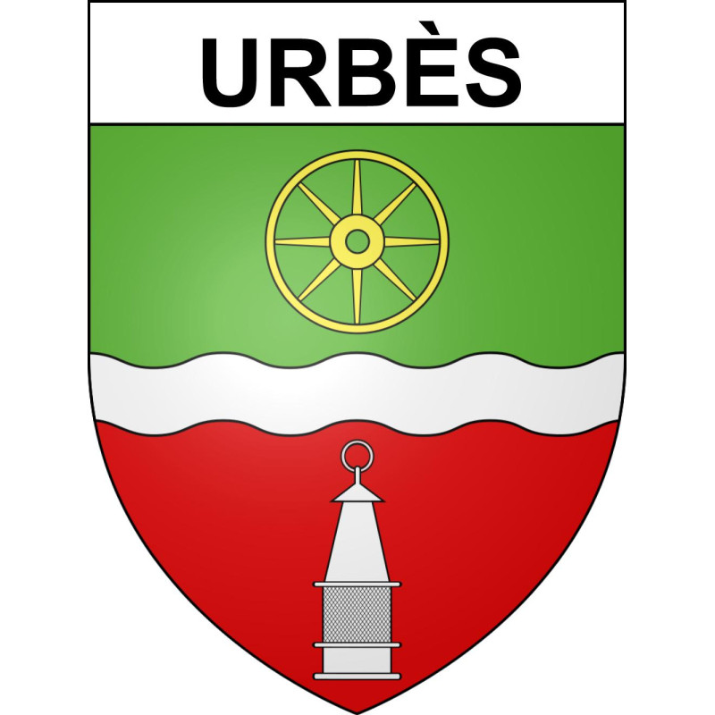 Urbès 68 ville sticker blason écusson autocollant adhésif