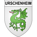 Pegatinas escudo de armas de Urschenheim adhesivo de la etiqueta engomada