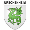 Pegatinas escudo de armas de Urschenheim adhesivo de la etiqueta engomada