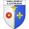 Pegatinas escudo de armas de Valdieu-Lutran adhesivo de la etiqueta engomada