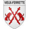 Pegatinas escudo de armas de Vieux-Ferrette adhesivo de la etiqueta engomada