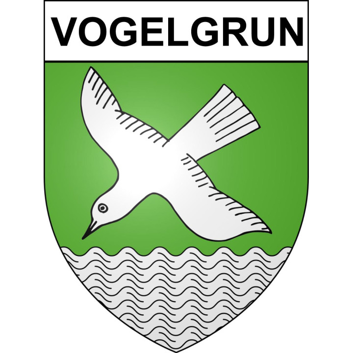 Vogelgrun 68 ville sticker blason écusson autocollant adhésif