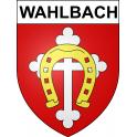 Pegatinas escudo de armas de Wahlbach adhesivo de la etiqueta engomada